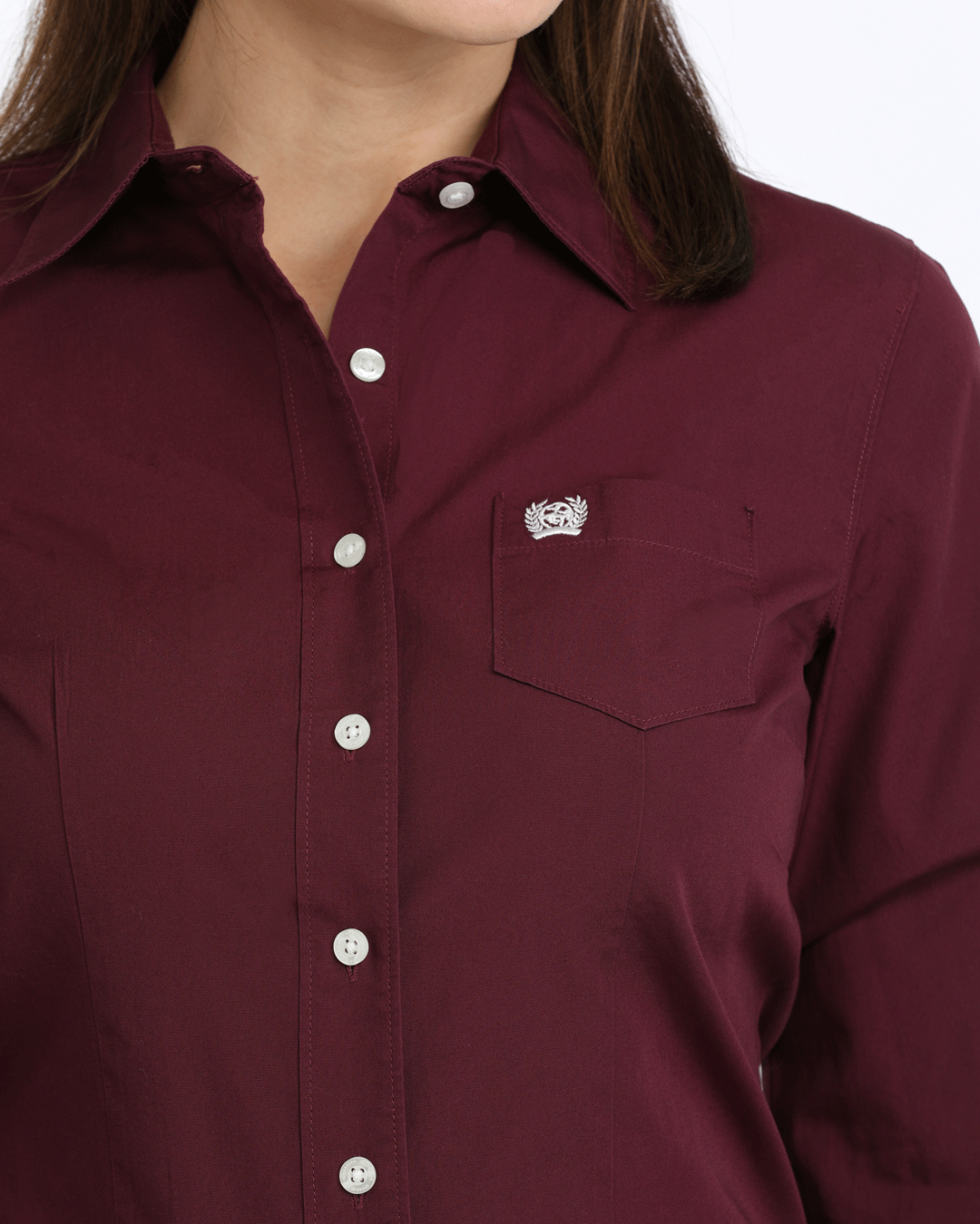 Women's Solid Arena Fit Button-Down Western Shirt