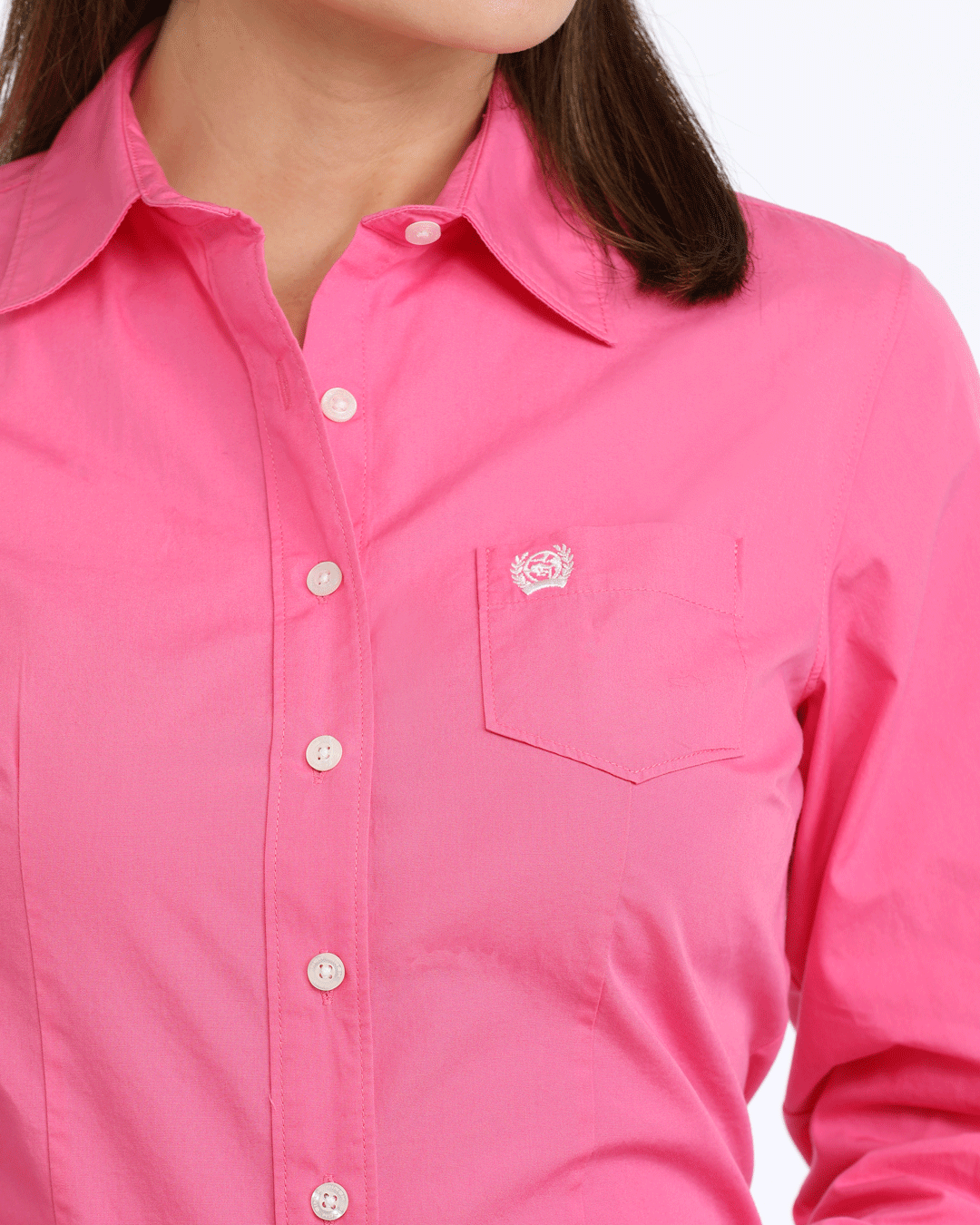 Women's Solid Arena Fit Button-Down Western Shirt