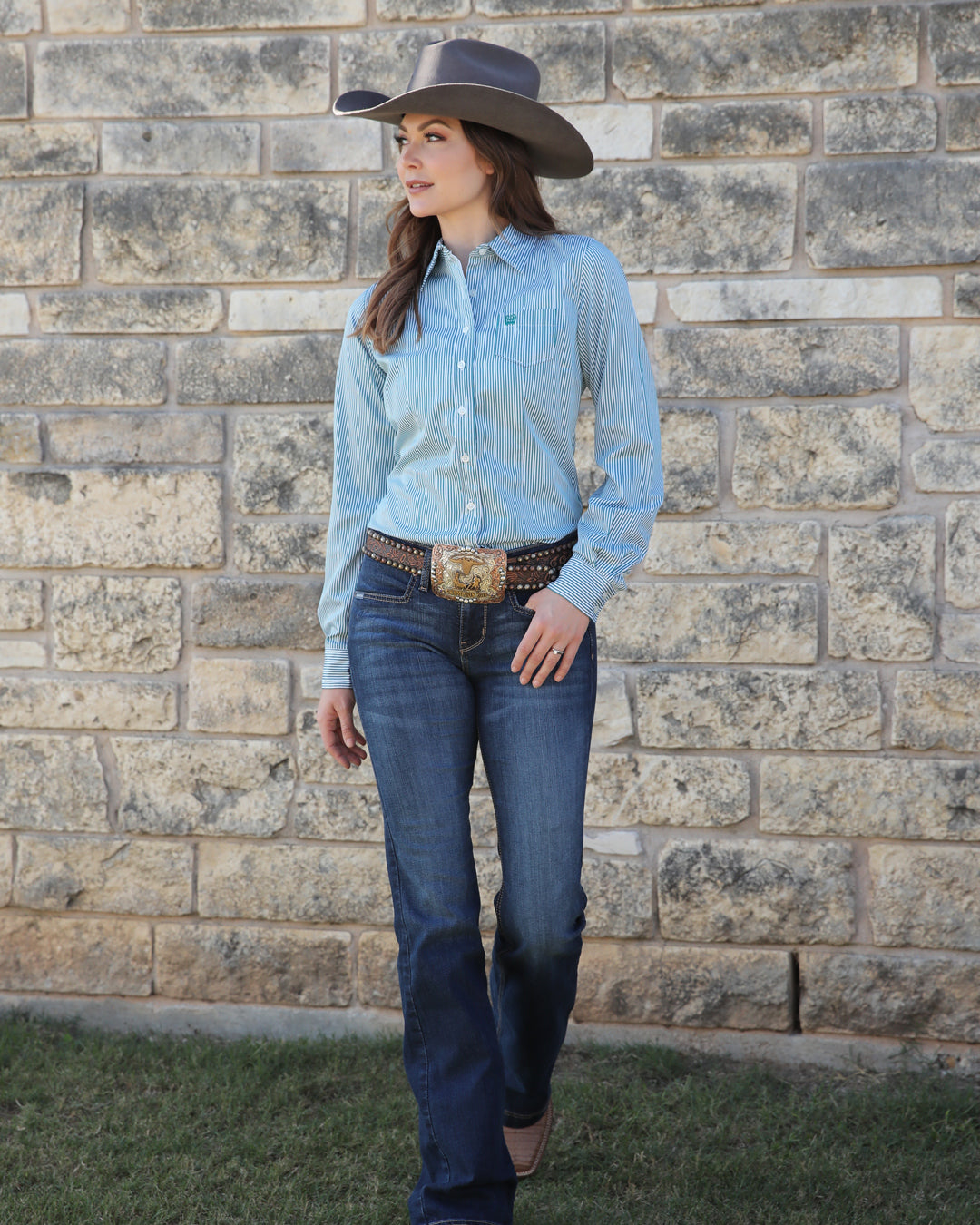 Women’s TENCEL™ Arena Fit Button-Down Western Shirt