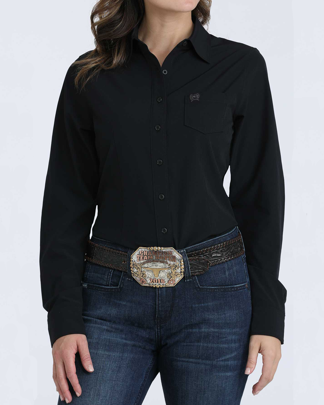 Women's Solid Arenaflex® Button-Down Western Shirt