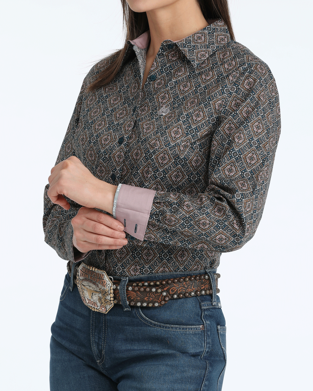 Womenâs Arena Fit Button-Down Western Shirt