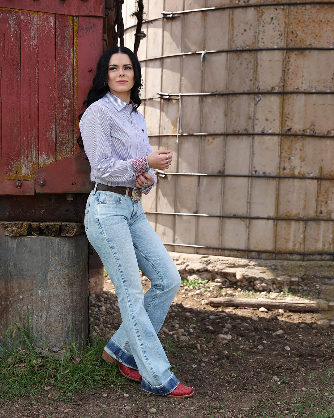 Women’s TENCEL™ Arena Fit Button-Down Western Shirt