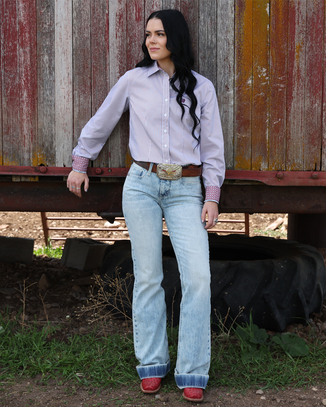 Women’s TENCEL™ Arena Fit Button-Down Western Shirt