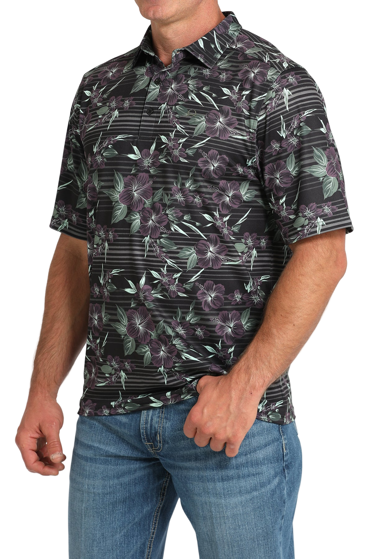 MEN'S HAWIIAN ARENAFLEX POLO SHIRT - BLACK