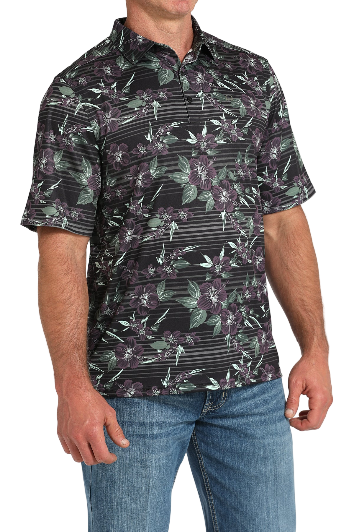 MEN'S HAWIIAN ARENAFLEX POLO SHIRT - BLACK