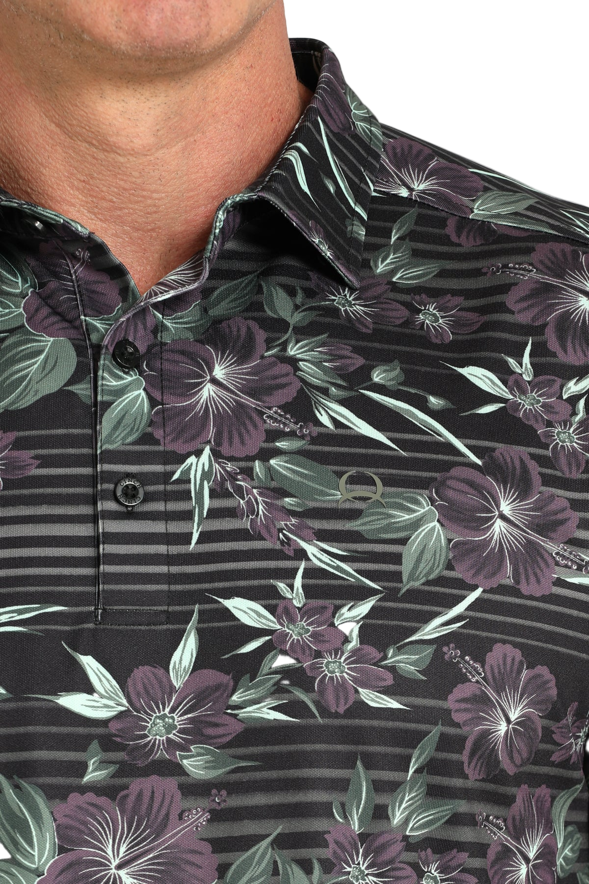 MEN'S HAWIIAN ARENAFLEX POLO SHIRT - BLACK