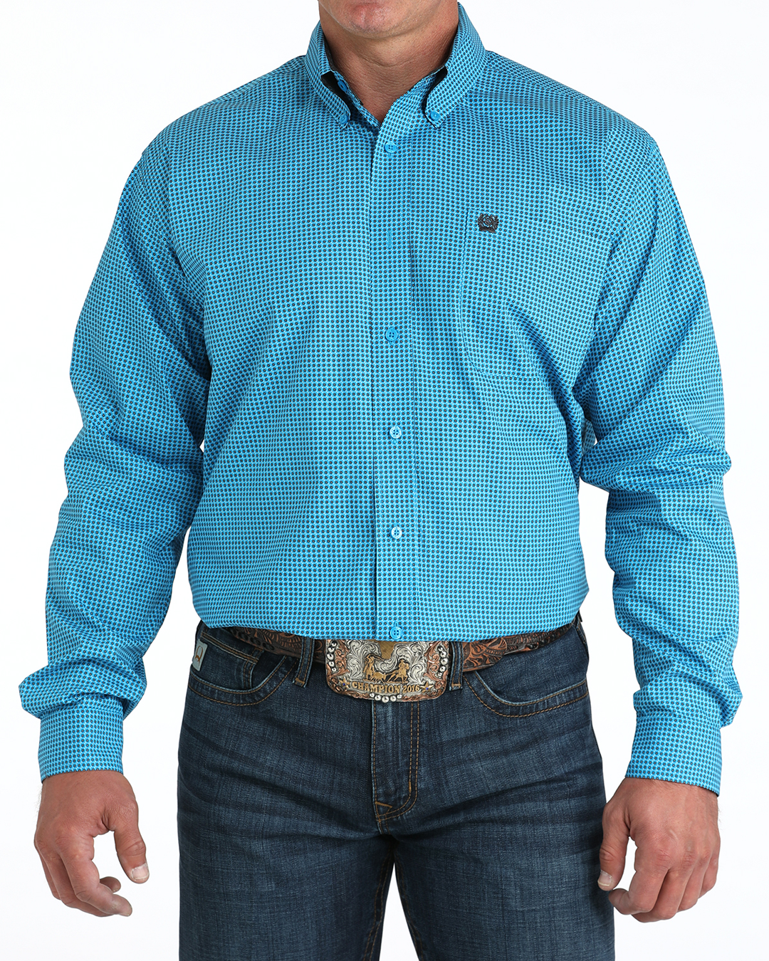 Men's Classic Fit Button-Down Western Shirt