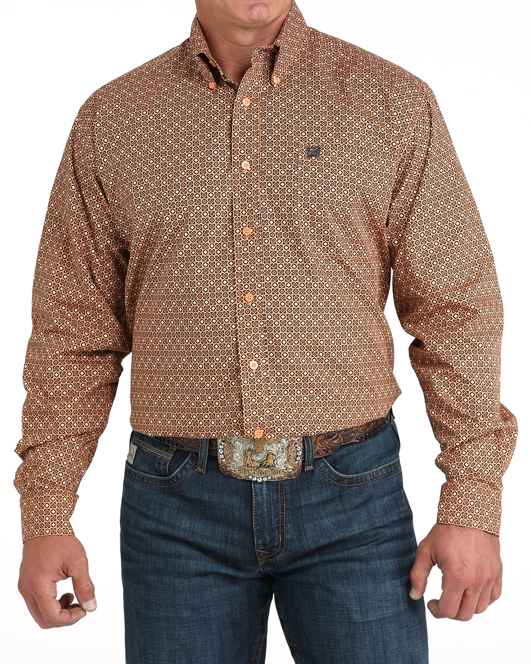 Men's Classic Fit Button-Down Western Shirt