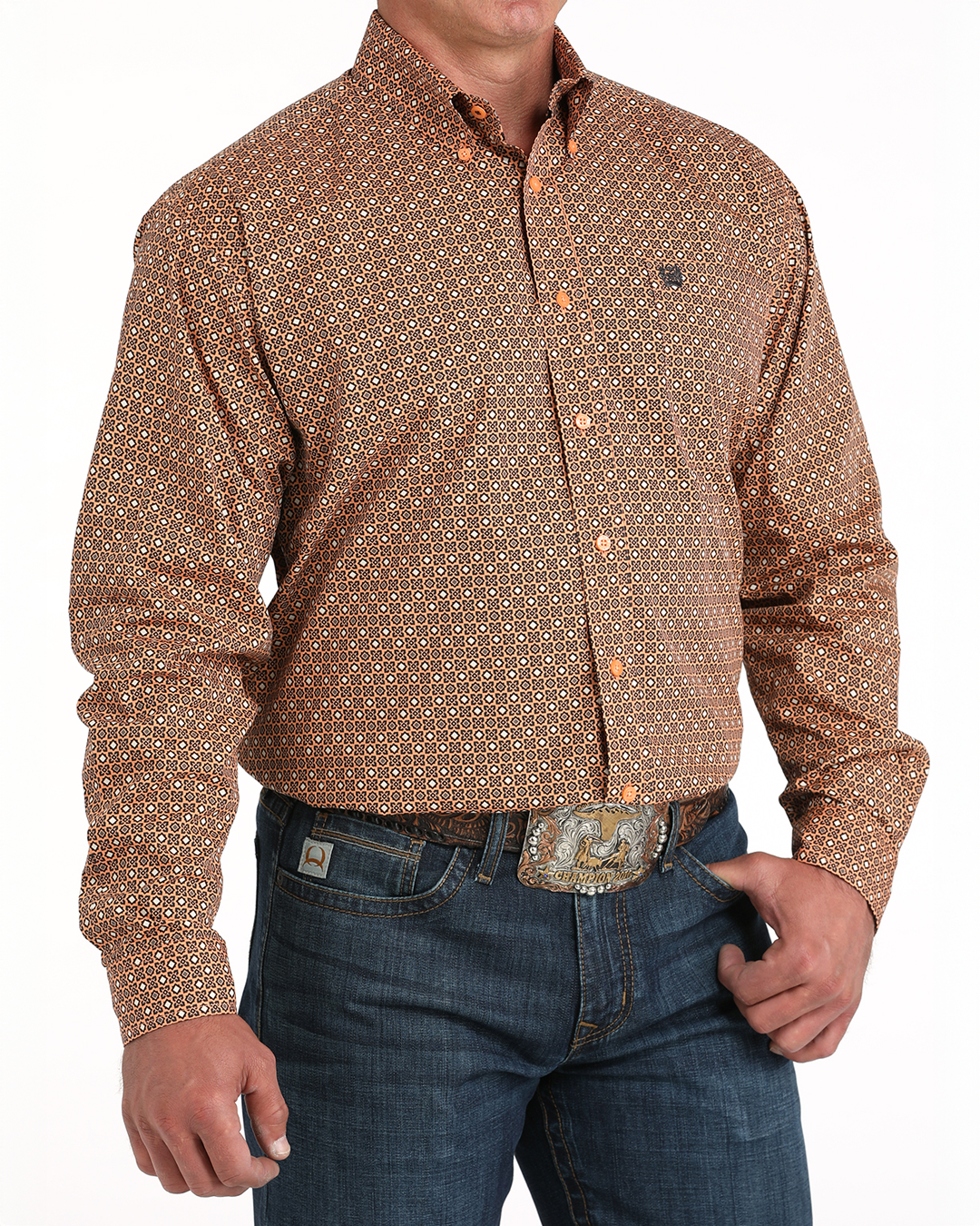 Men's Classic Fit Button-Down Western Shirt