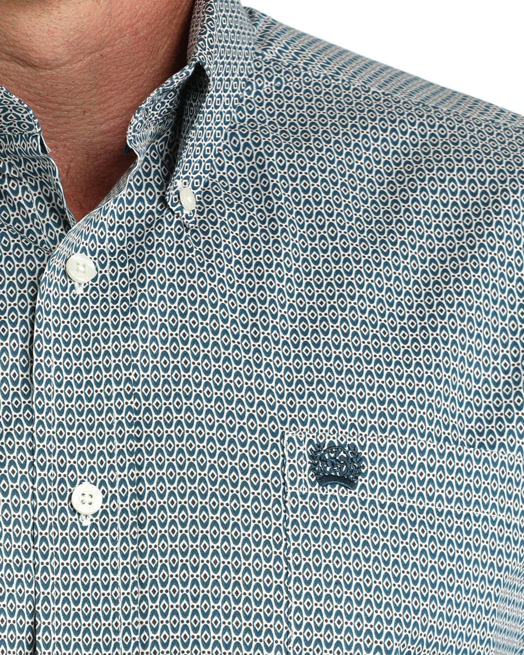 Men's Stretch Classic Fit Button-Down Western Shirt