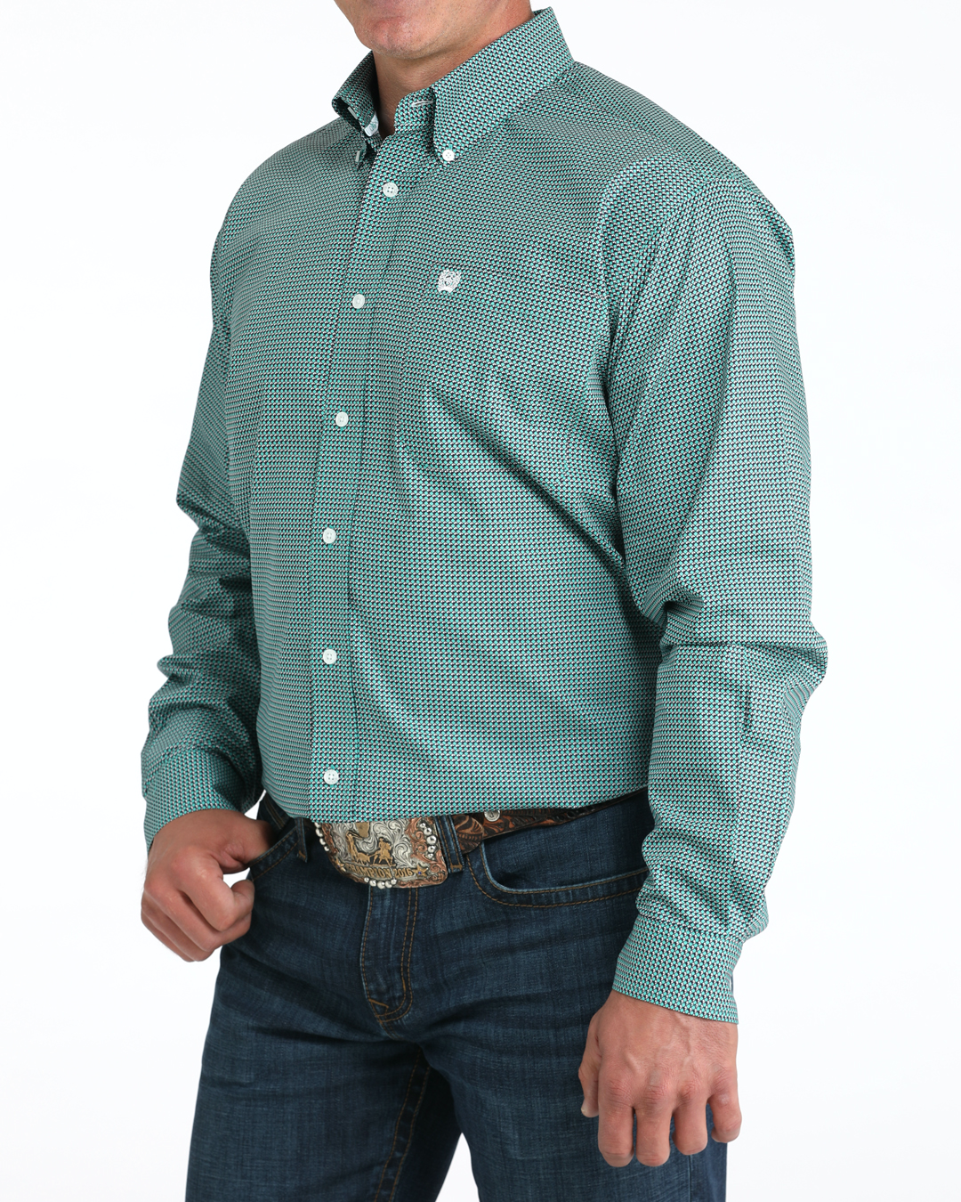 Men's Classic Fit Button-Down Western Shirt