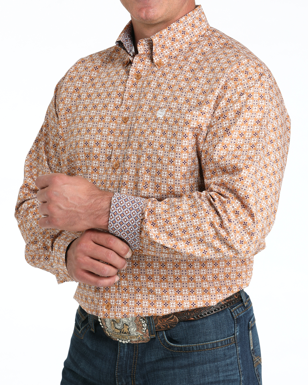 Men's Classic Fit Button-Down Western Shirt