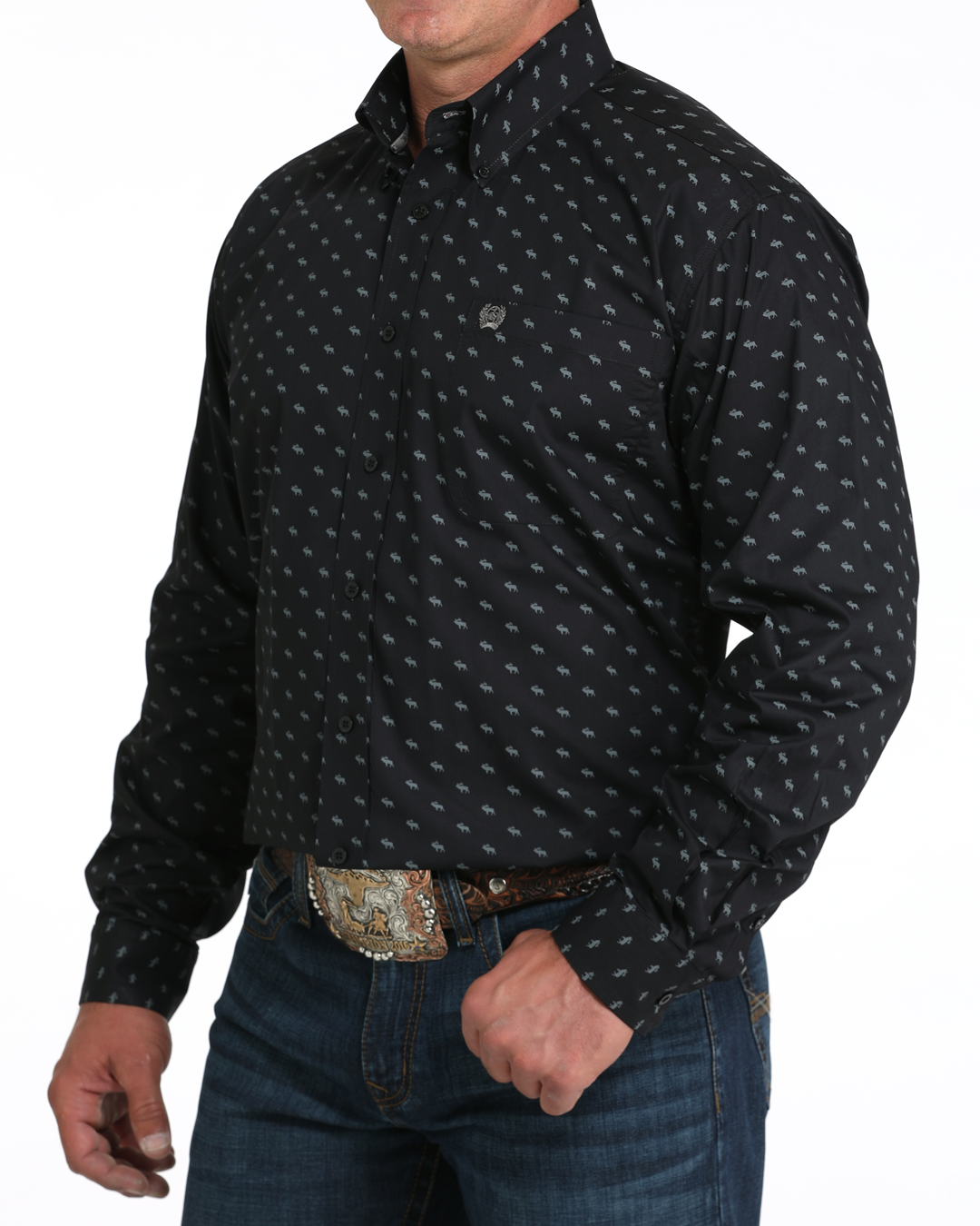 Men's Classic Fit Button-Down Western Shirt