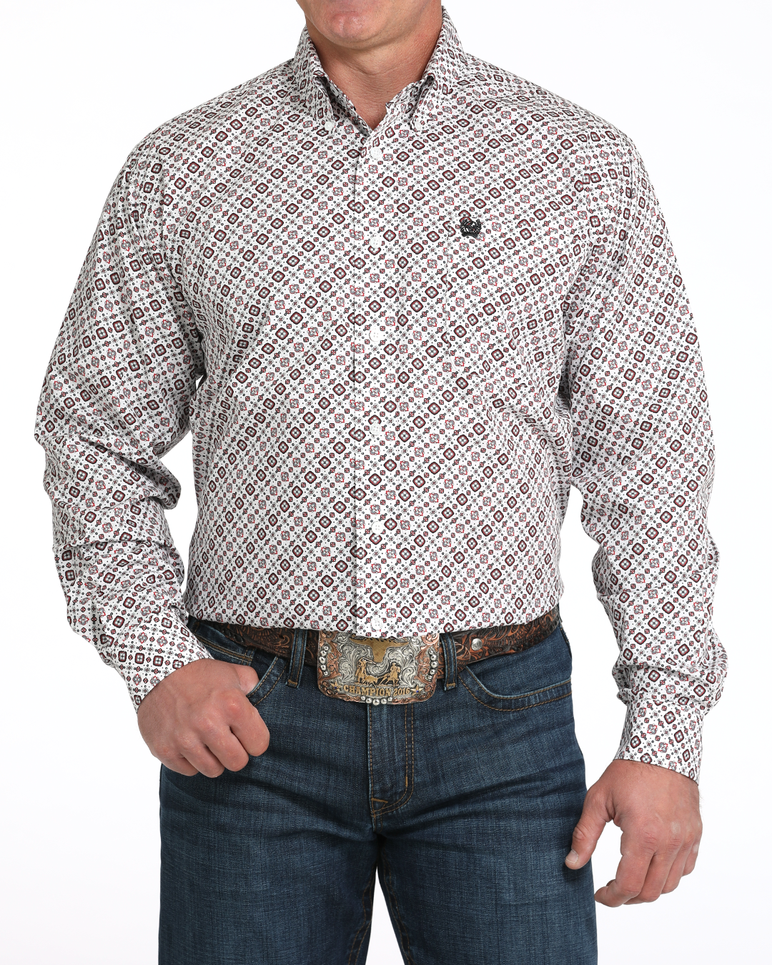 Men's Classic Fit Button-Down Western Shirt