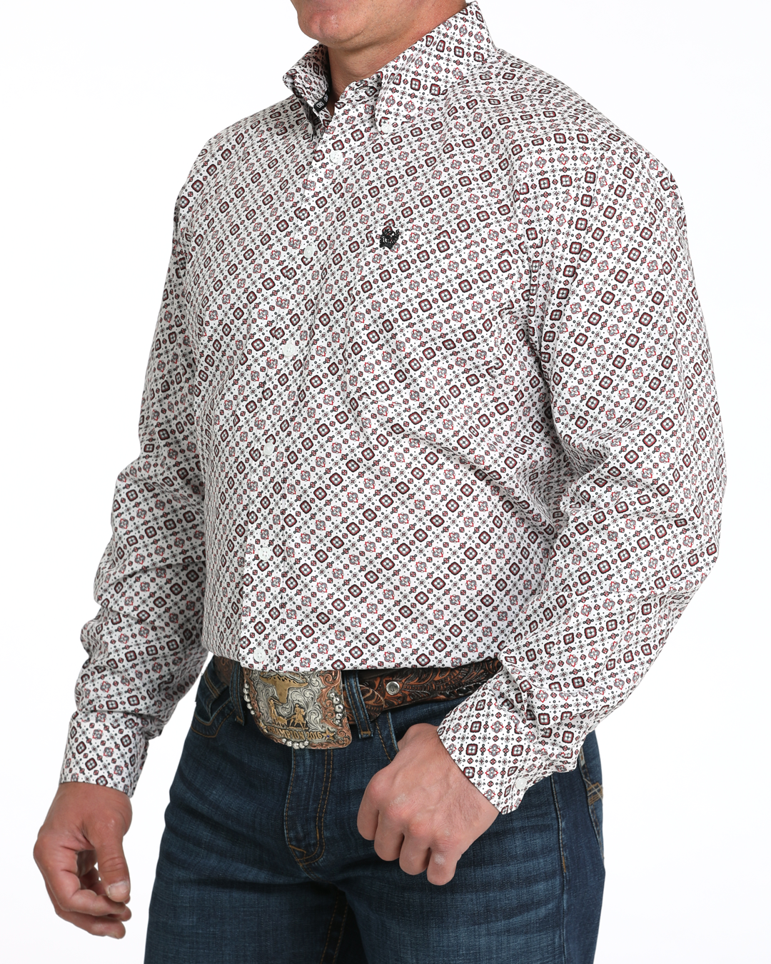 Men's Classic Fit Button-Down Western Shirt
