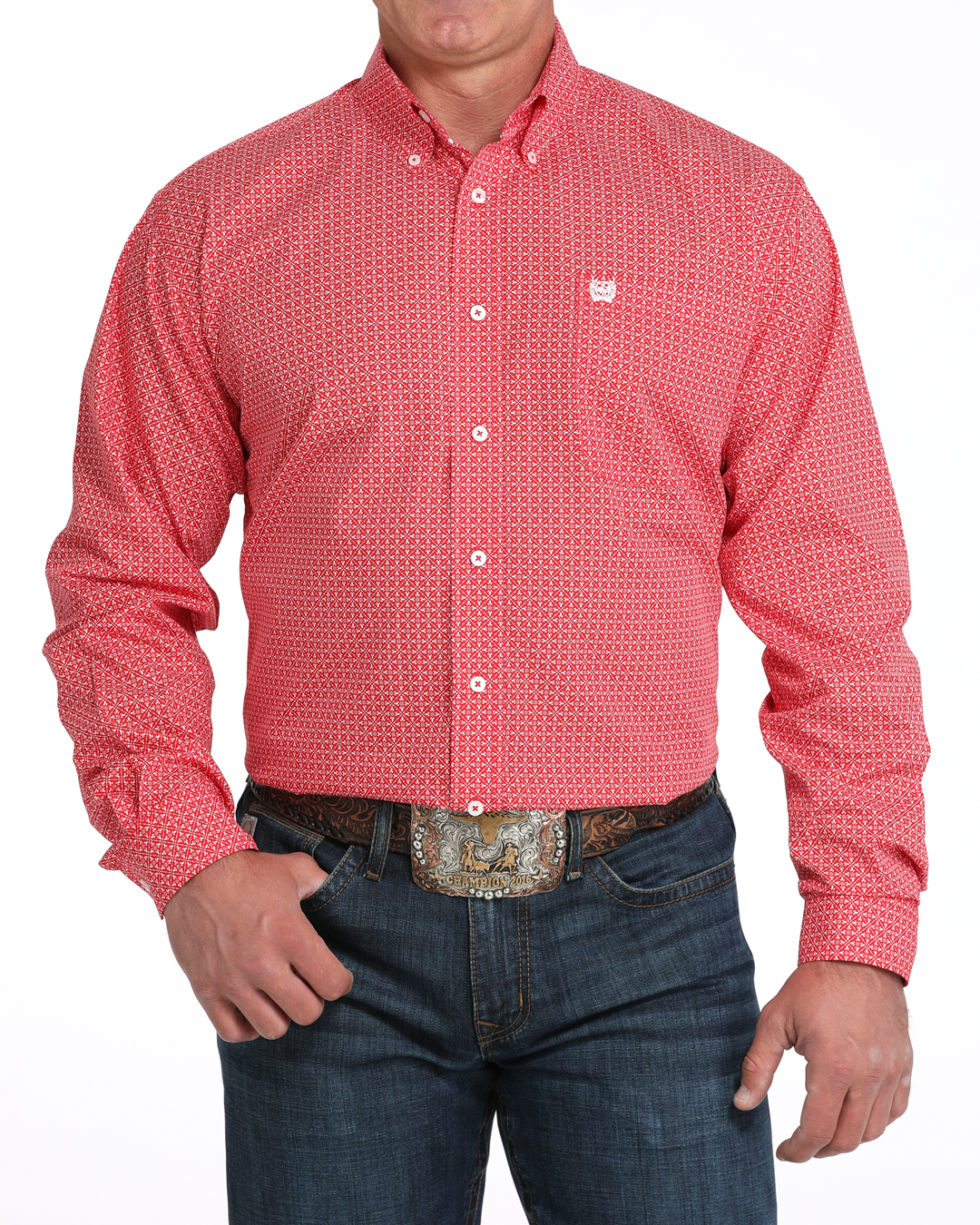 Men's Classic Fit Button-Down Western Shirt