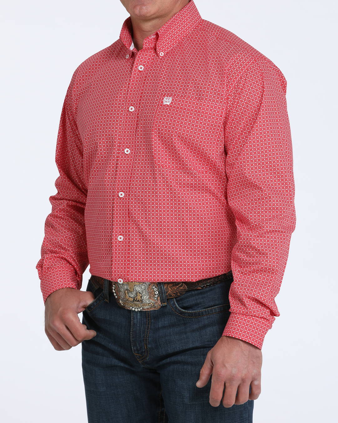 Men's Classic Fit Button-Down Western Shirt