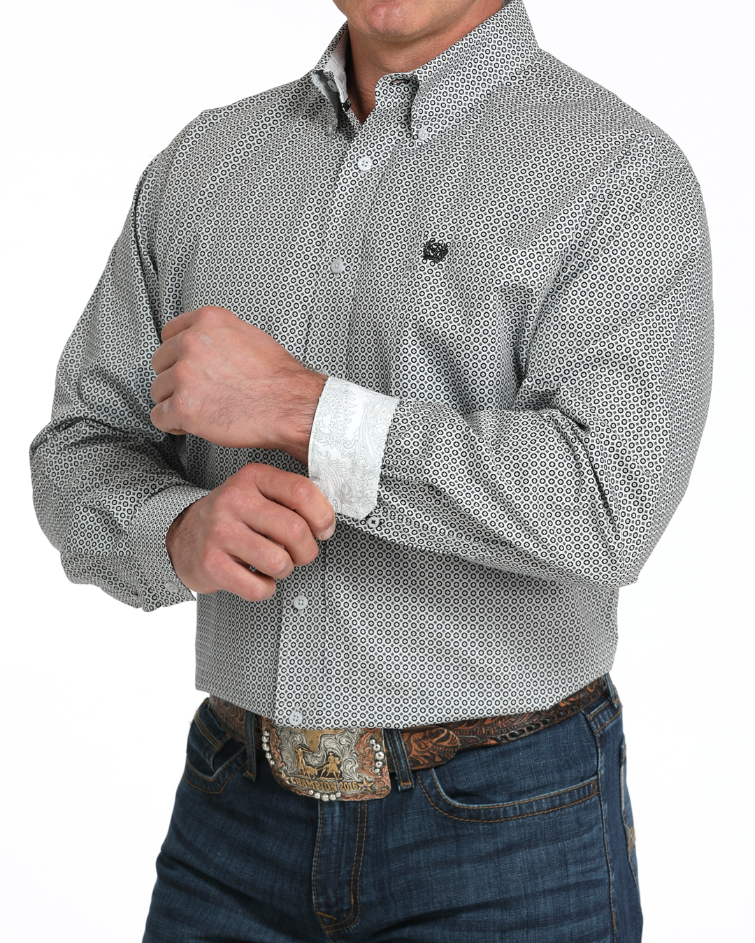 Men's Classic Fit Button-Down Western Shirt