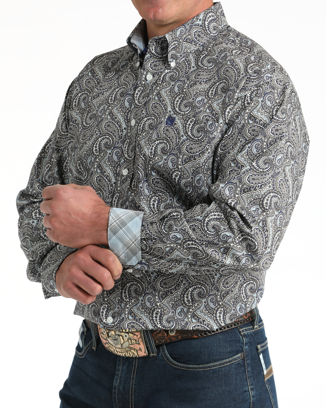 Men's Classic Fit Button-Down Western Shirt