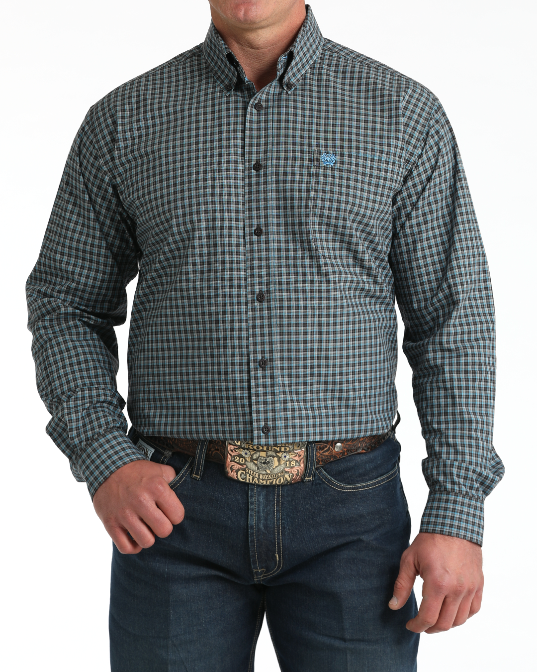 Menâs Classic Fit Button-Down Western Shirt