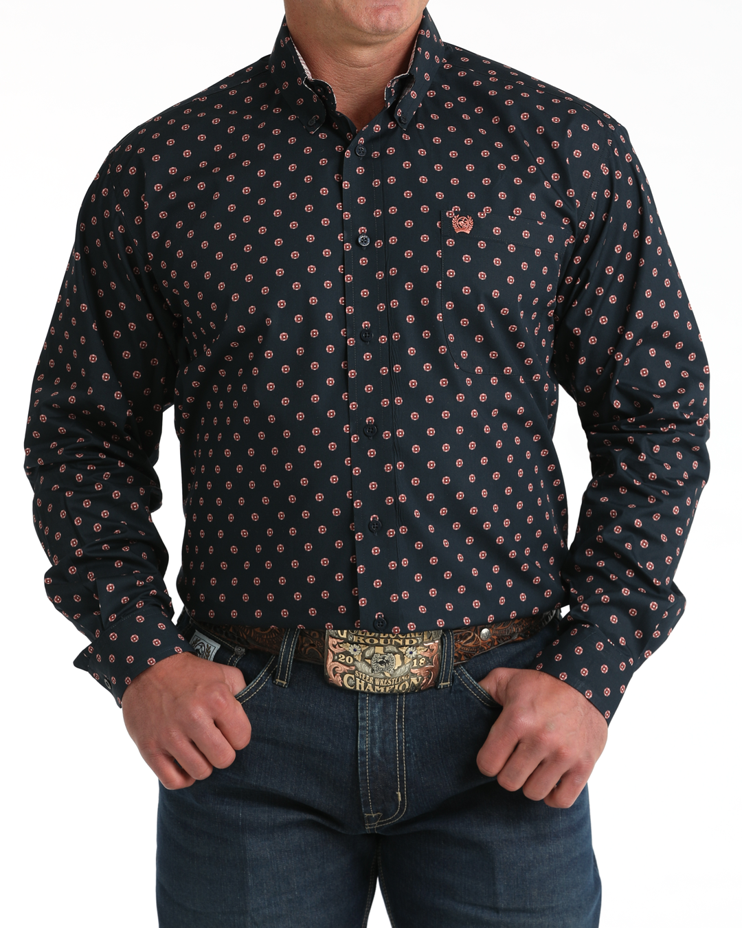 Men's Classic Fit Button-Down Western Shirt