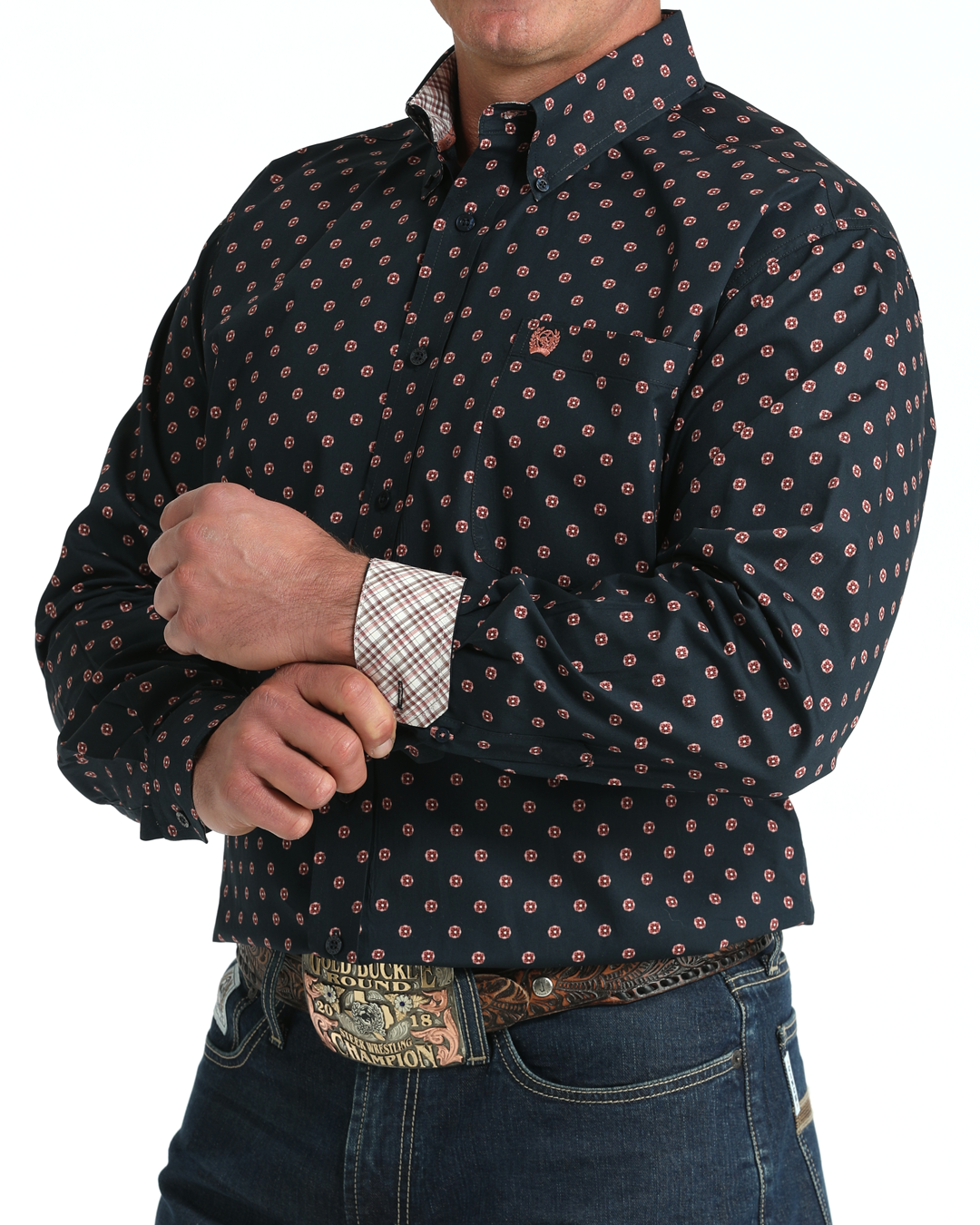 Men's Classic Fit Button-Down Western Shirt