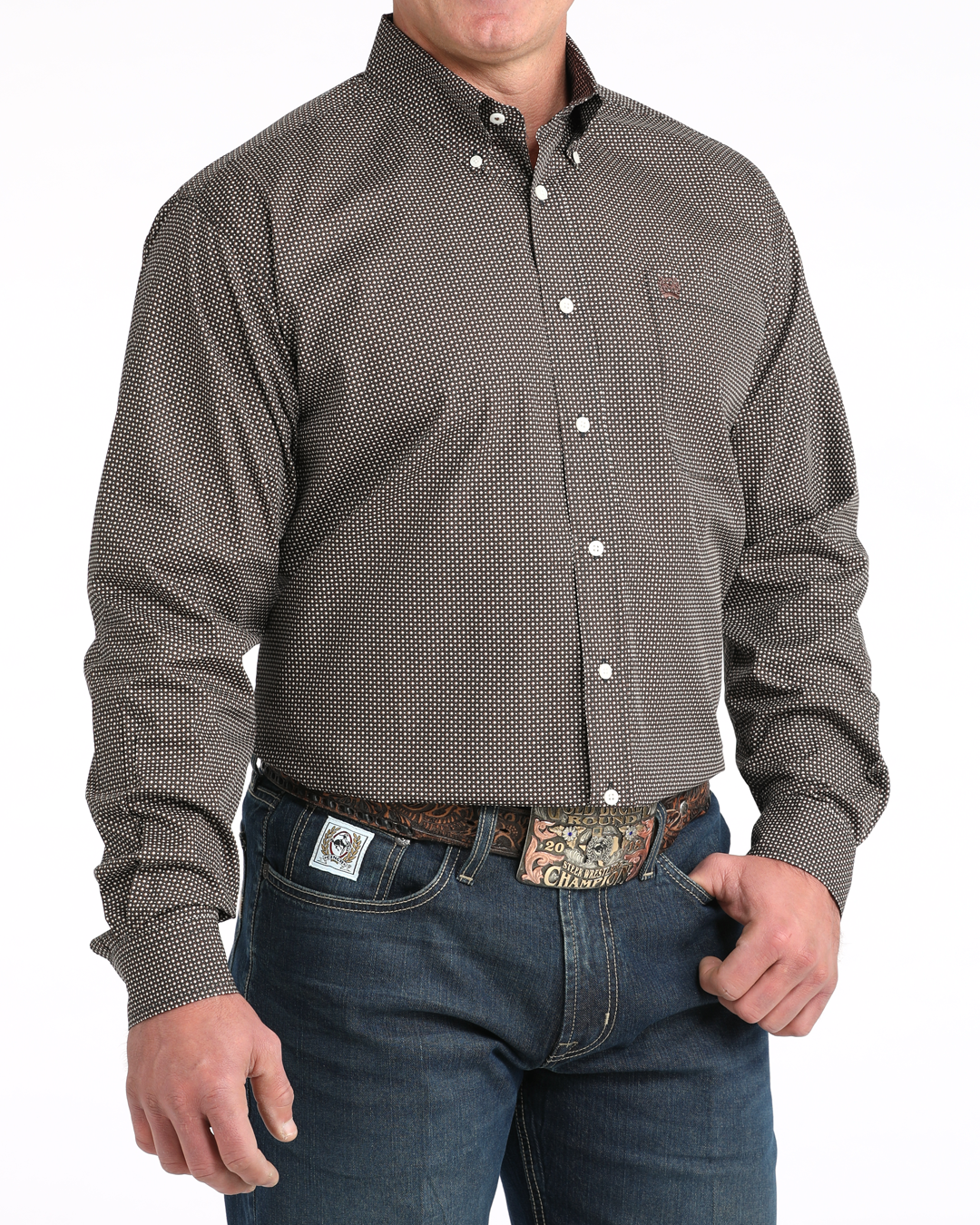 Men's Classic Fit Button-Down Western Shirt