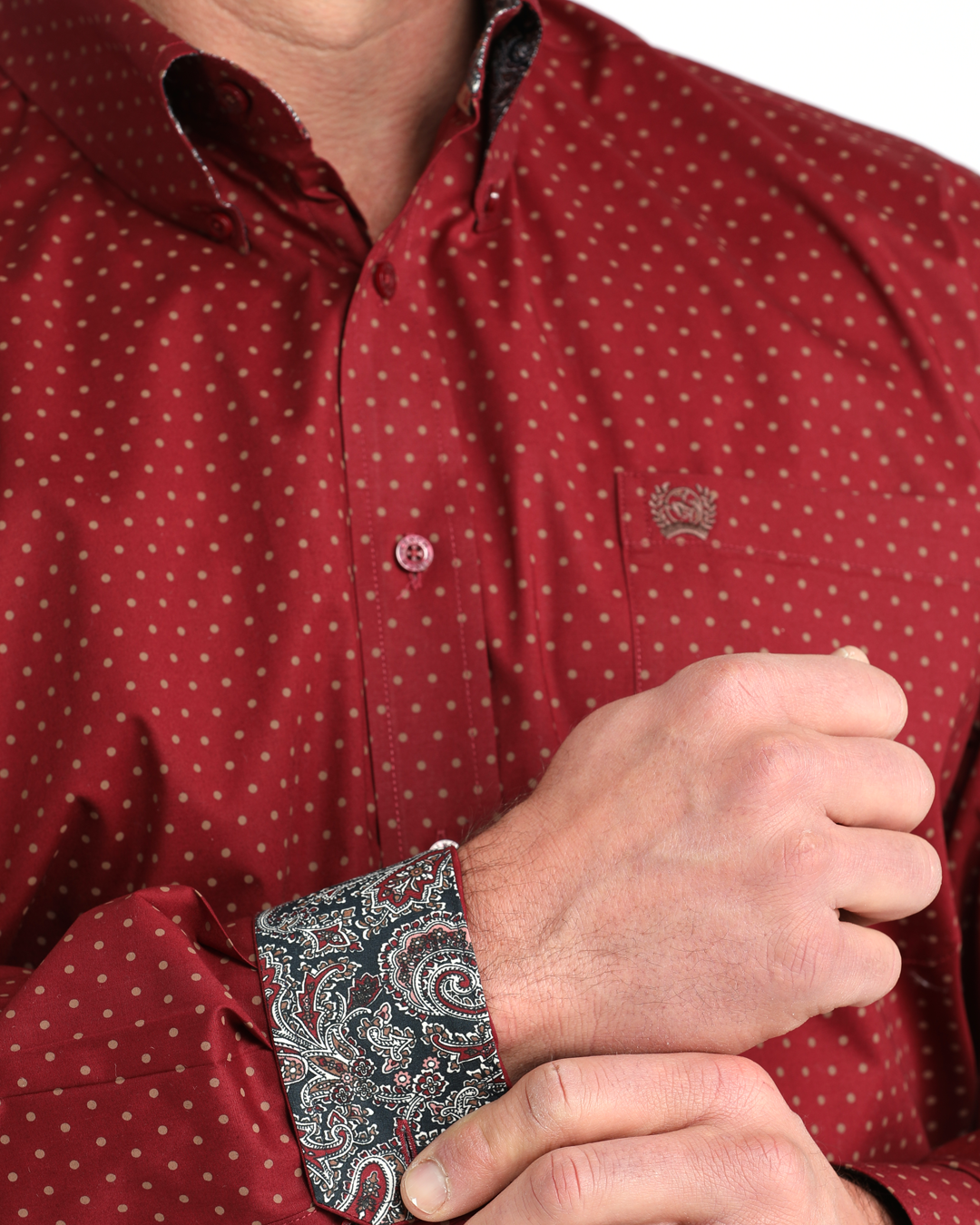 Men's Stretch Classic Fit Button-Down Western Shirt