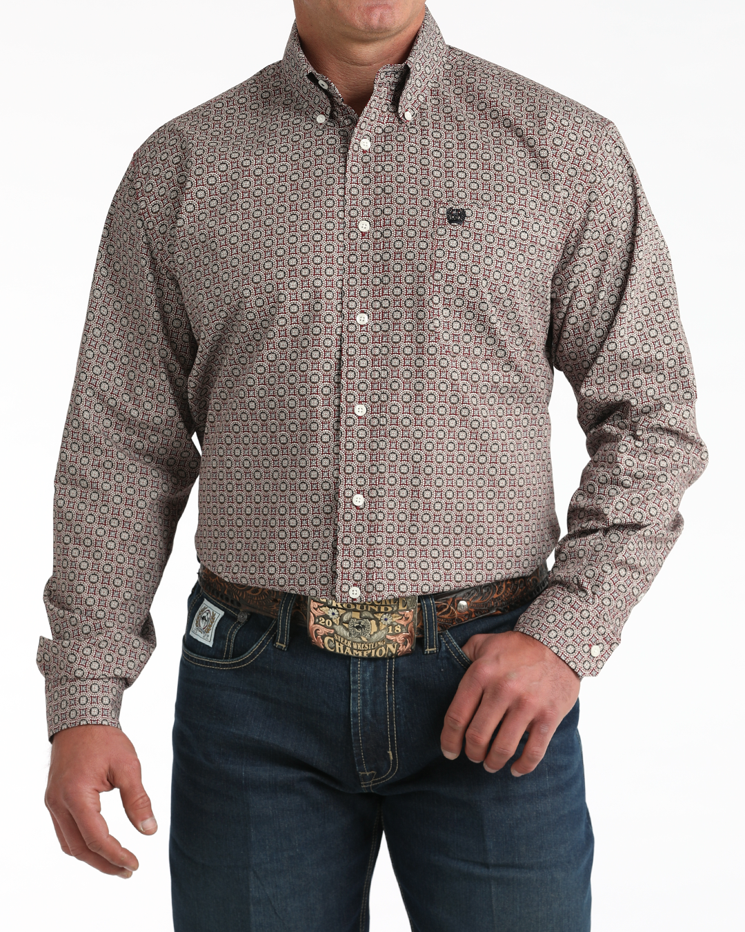Men's Classic Fit Button-Down Western Shirt
