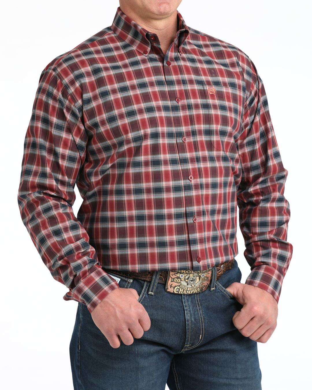 Men's Classic Fit Button-Down Western Shirt