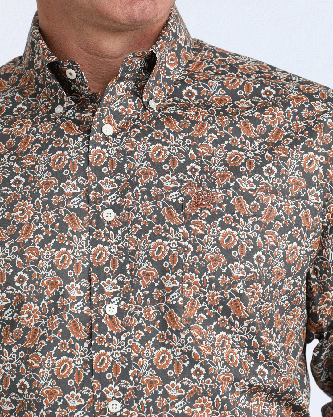 Men's Stretch Classic Fit Button-Down Western Shirt