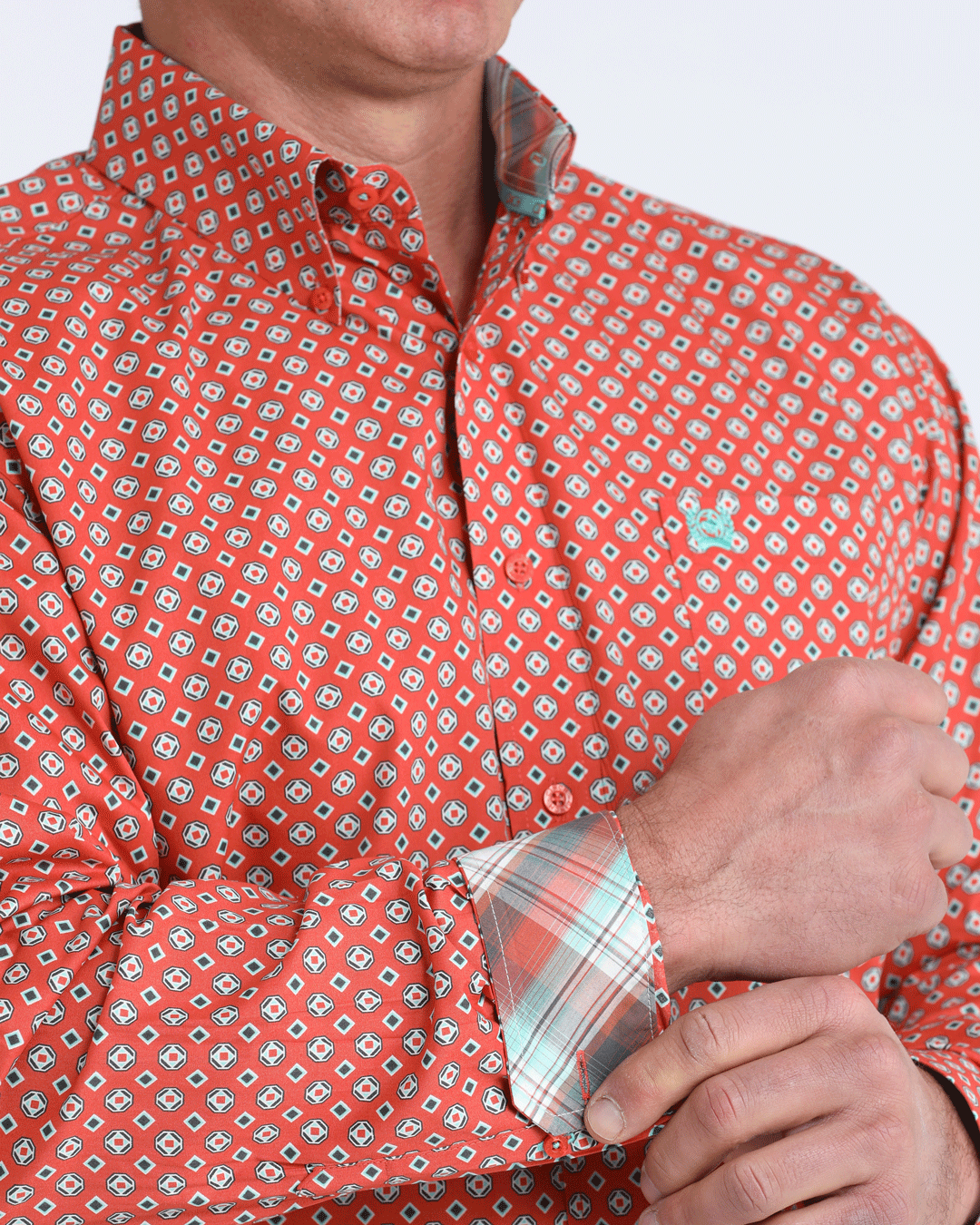 Men's Classic Fit Button-Down Western Shirt
