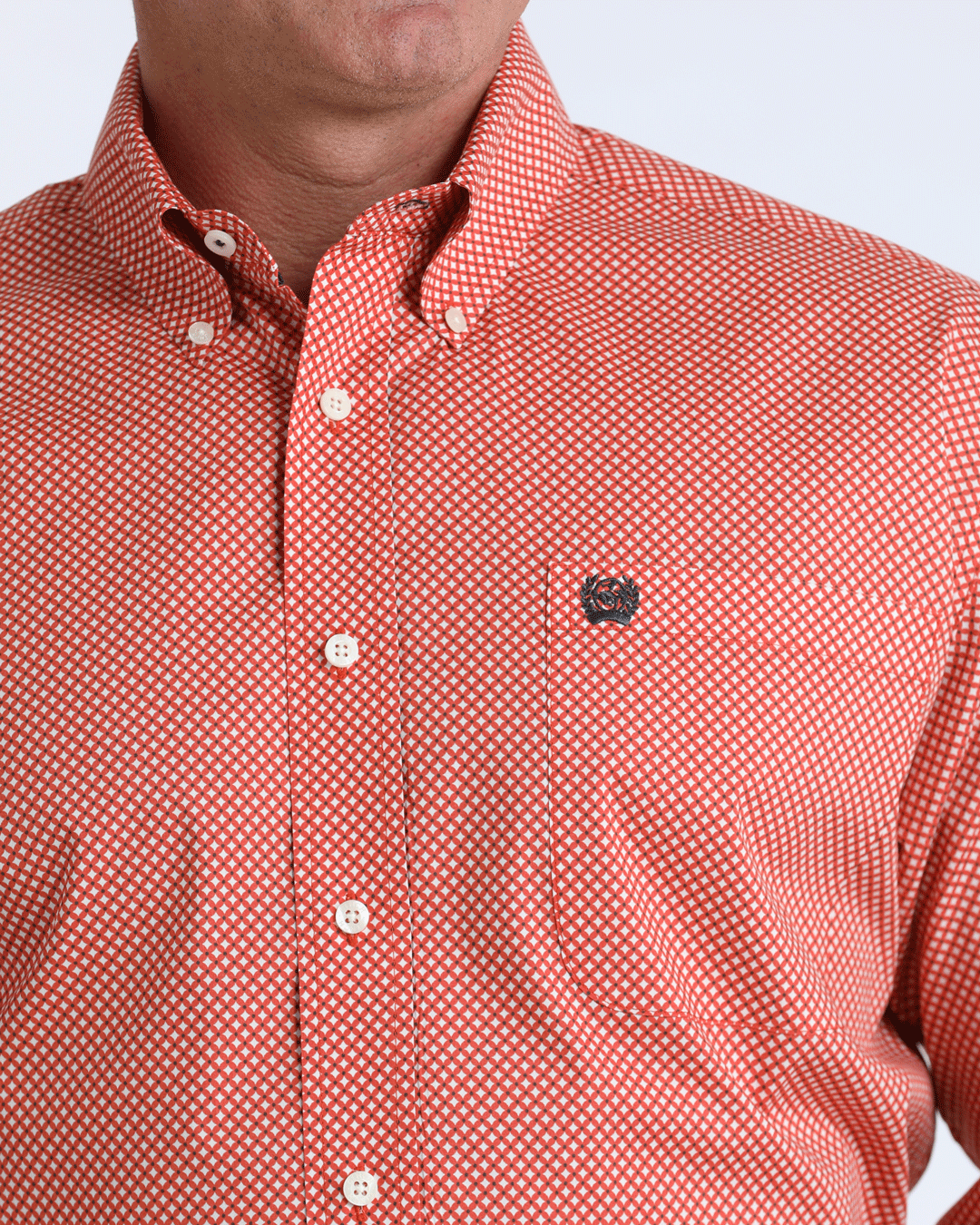 Men's Stretch Classic Fit Button-Down Western Shirt