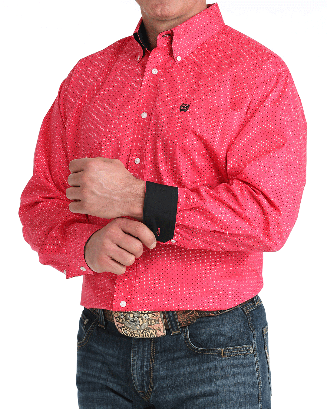 Men's Stretch Classic Fit Button-Down Western Shirt