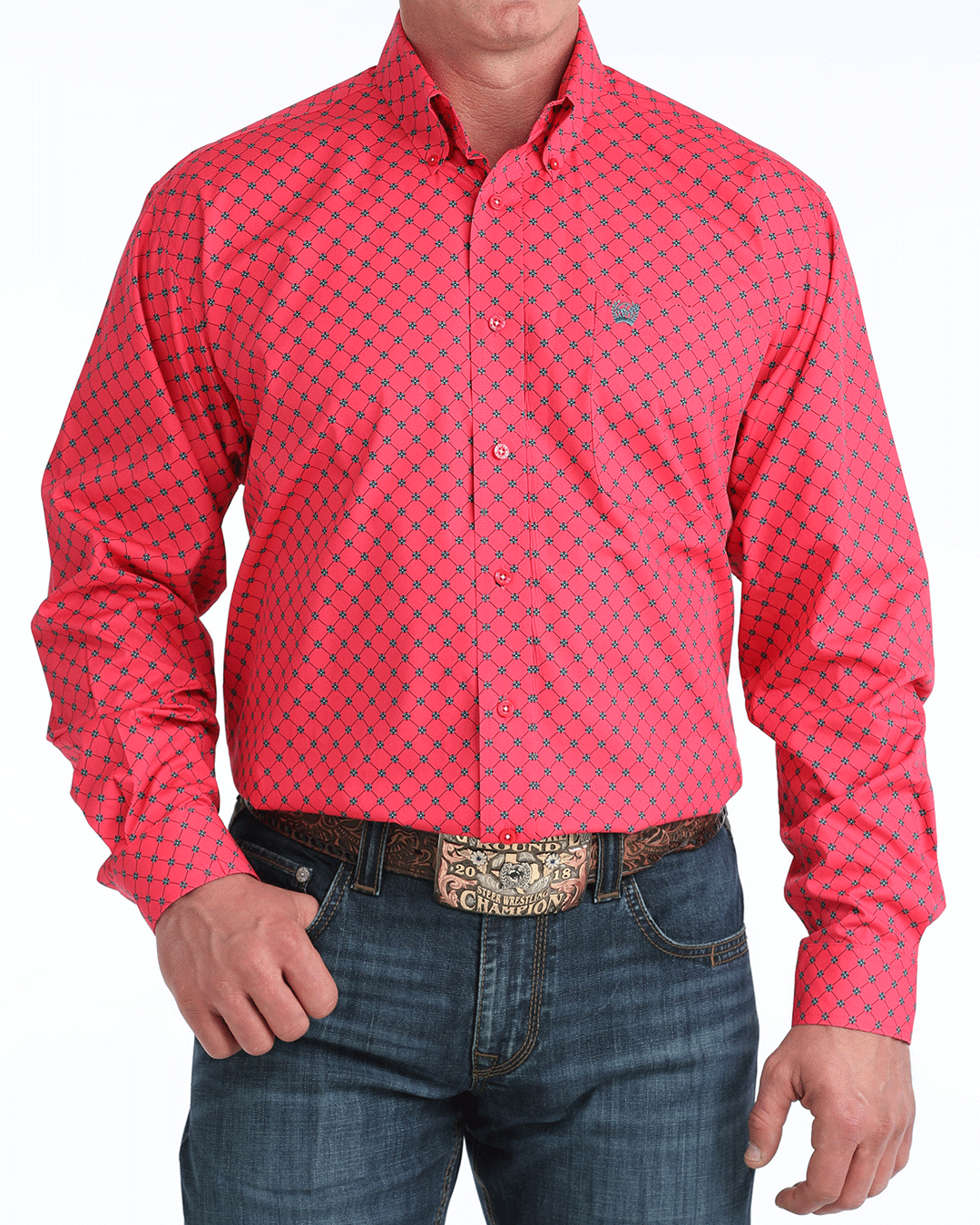 Men's Classic Fit Button-Down Western Shirt