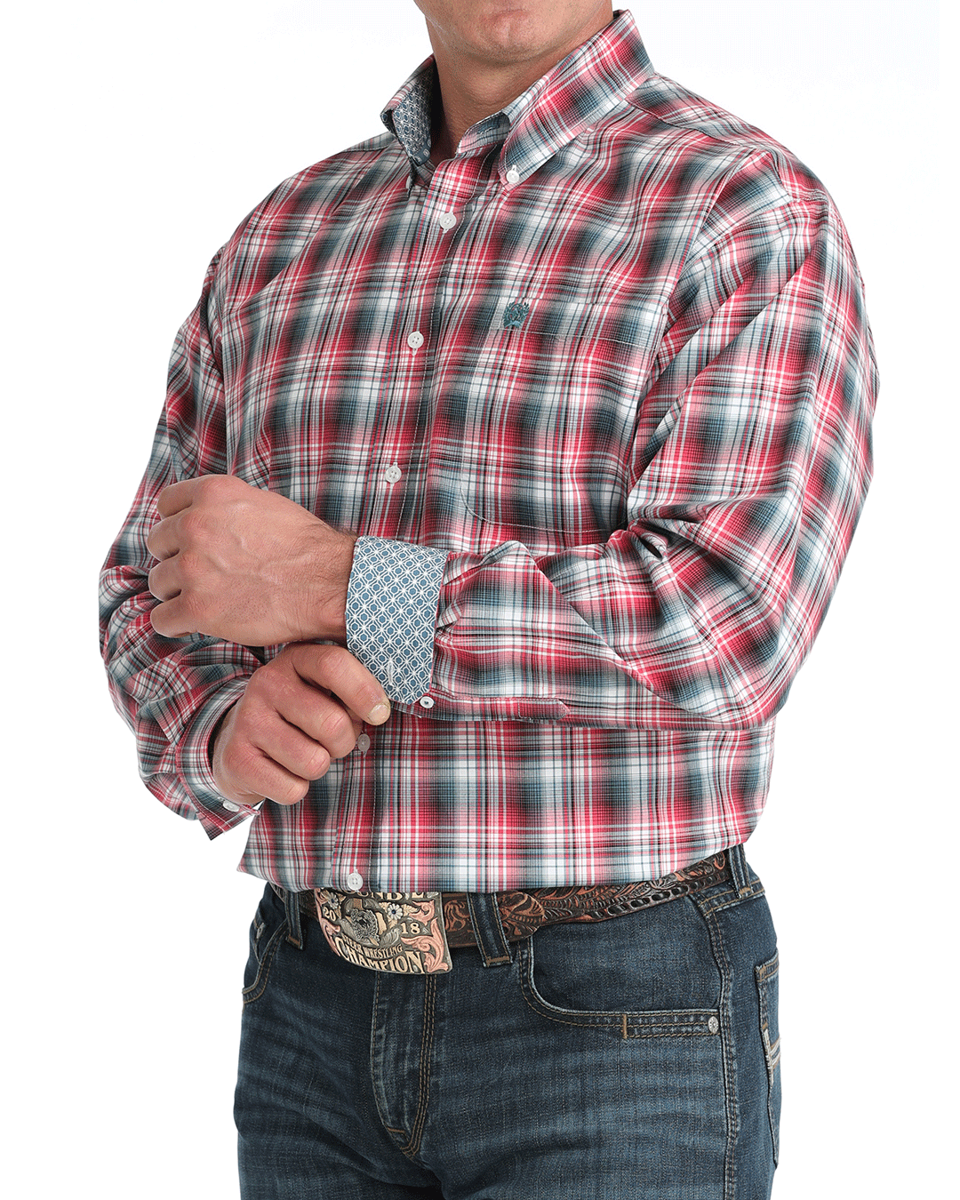 Men's Classic Fit Button-Down Western Shirt