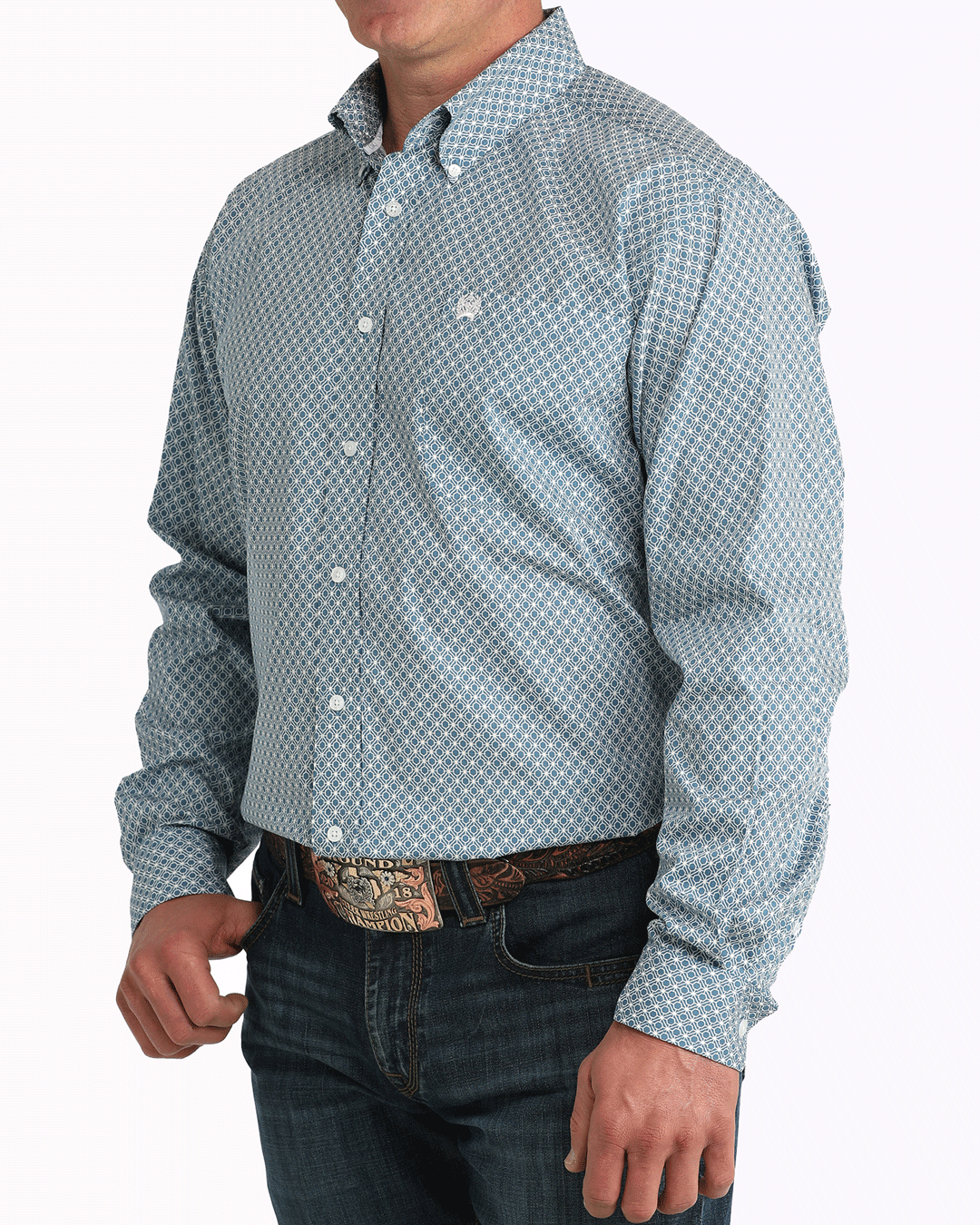 Men's Classic Fit Button-Down Western Shirt