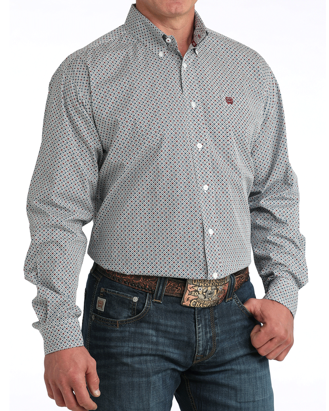 Men's Classic Fit Button-Down Western Shirt