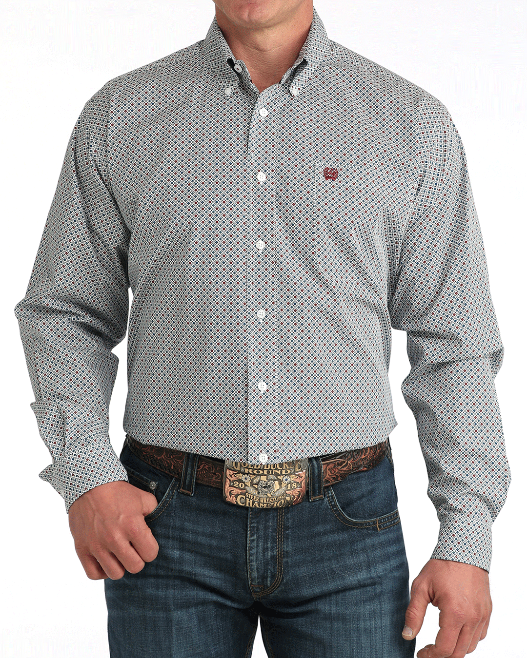 Men's Classic Fit Button-Down Western Shirt