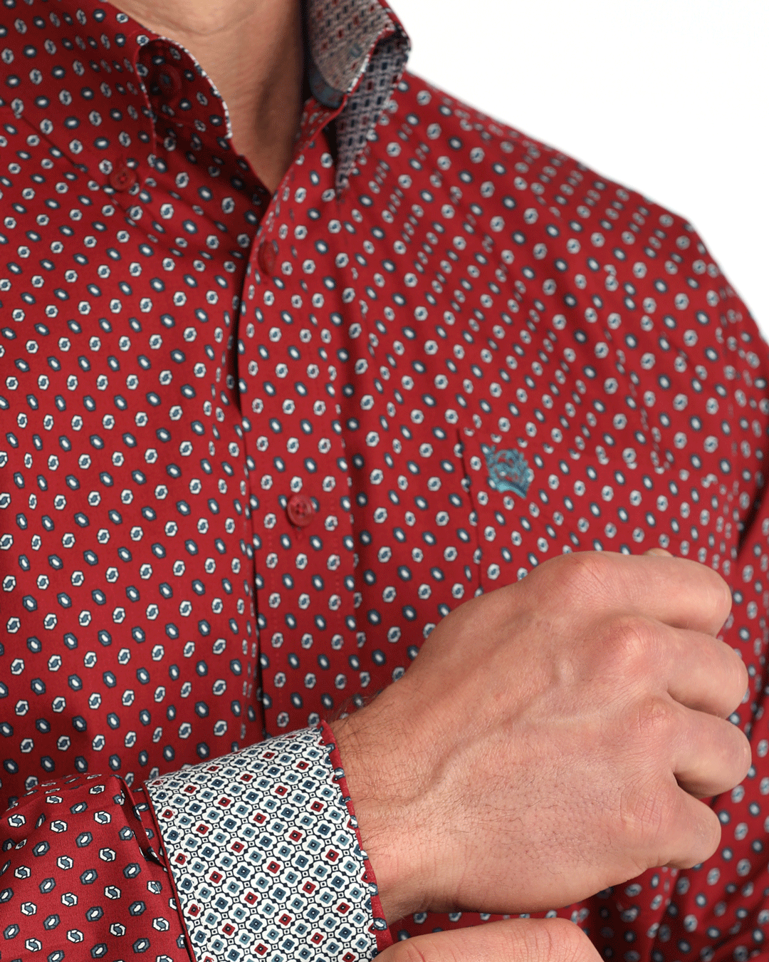 Men's Classic Fit Button-Down Western Shirt