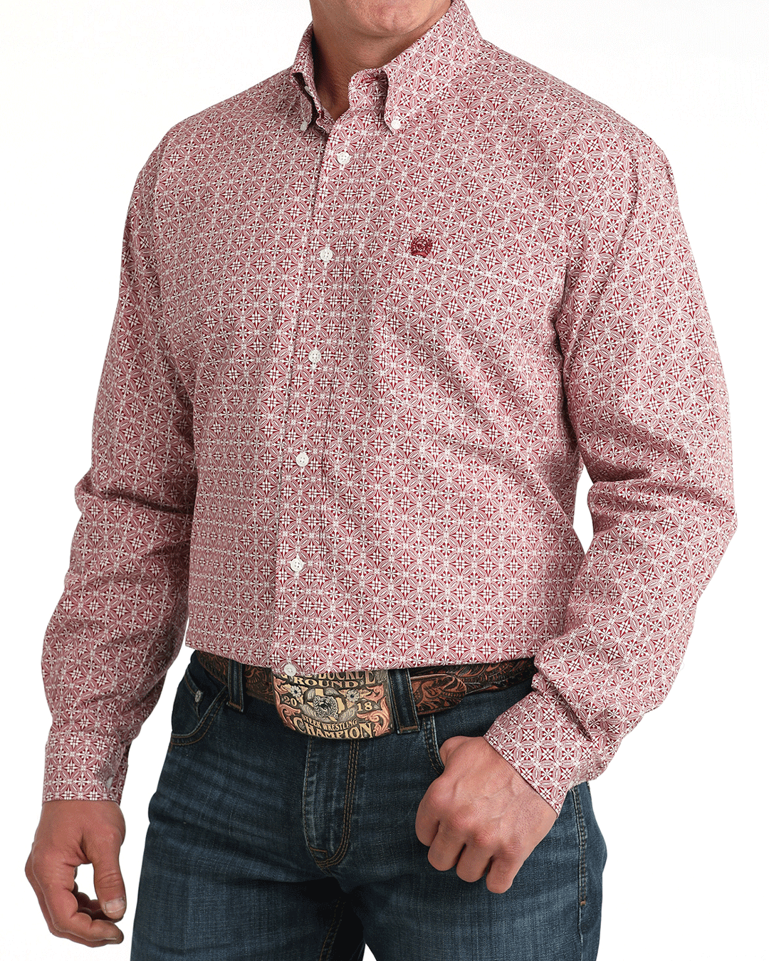Men's Classic Fit Button-Down Western Shirt