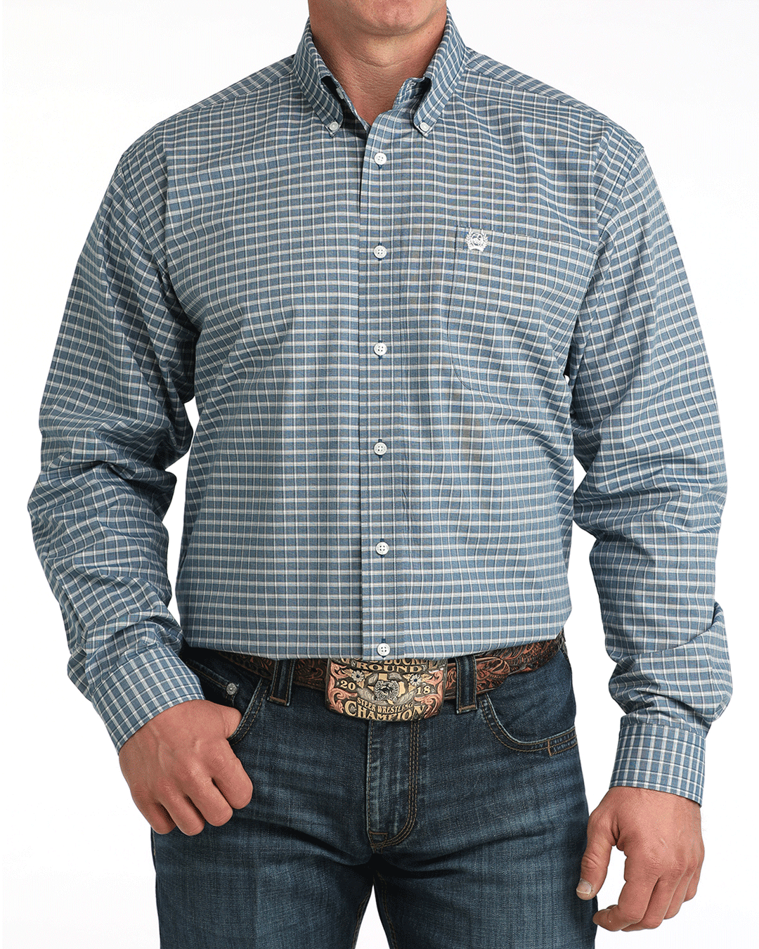 Men's Classic Fit Button-Down Western Shirt