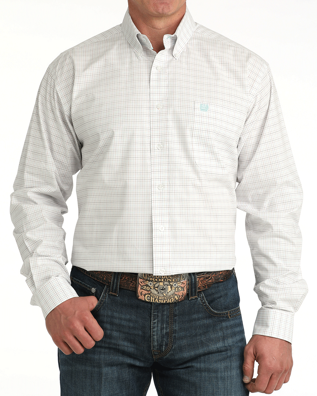 Men's Classic Fit Button-Down Western Shirt