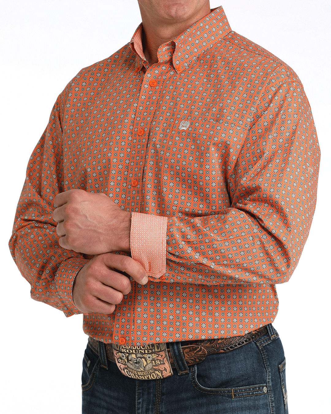 Men's Classic Fit Button-Down Western Shirt