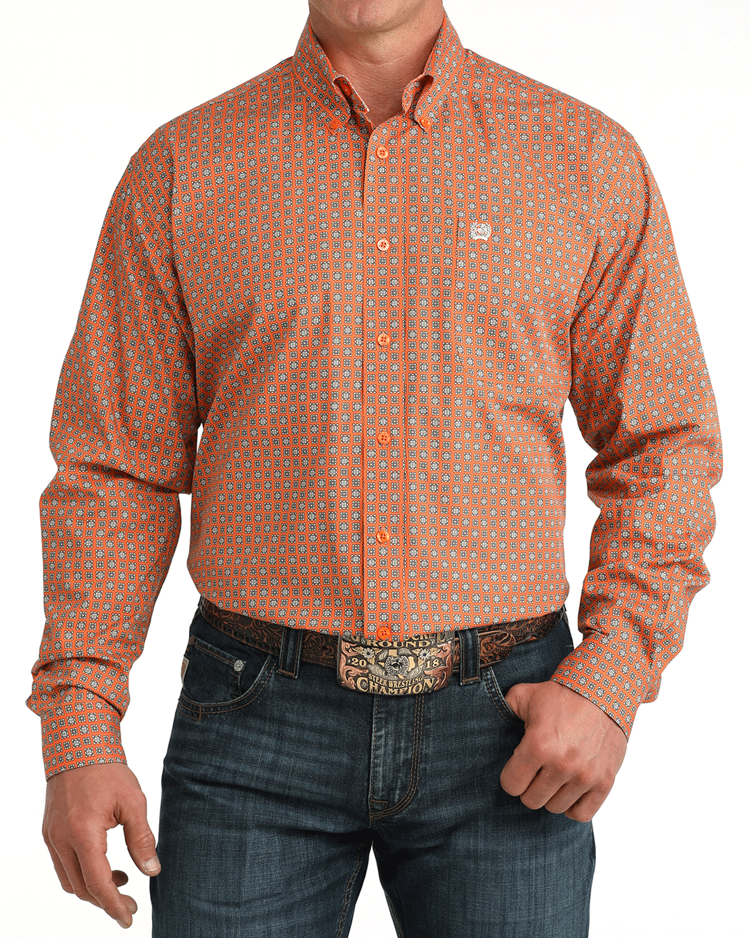 Men's Classic Fit Button-Down Western Shirt