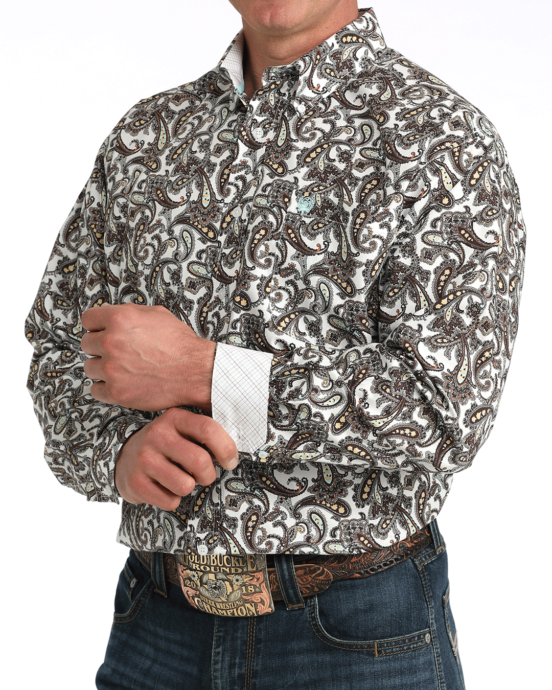 Men's Classic Fit Button-Down Western Shirt