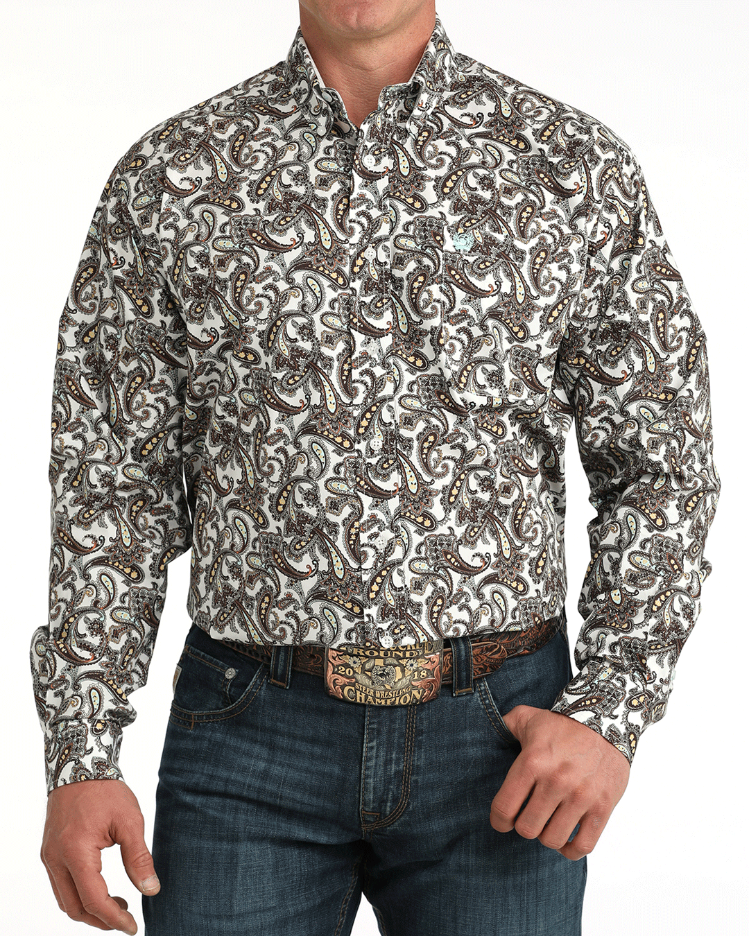 Men's Classic Fit Button-Down Western Shirt