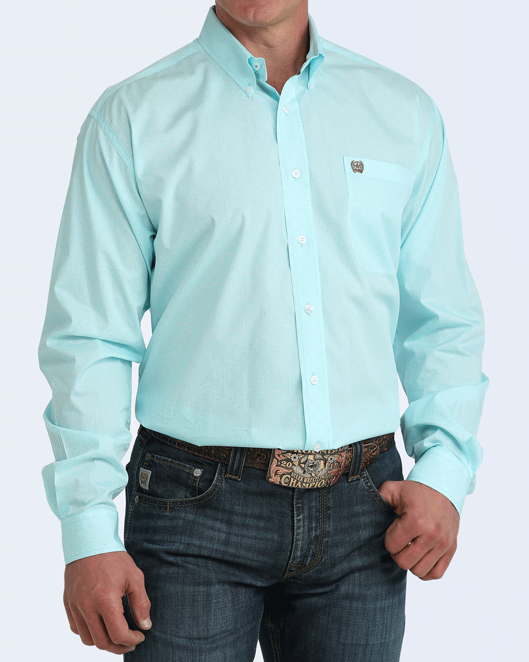 Men's Classic Fit Button-Down Western Shirt