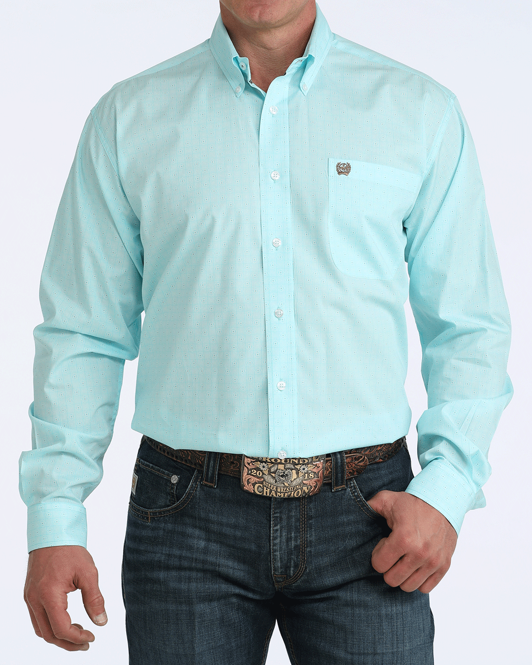 Men's Classic Fit Button-Down Western Shirt
