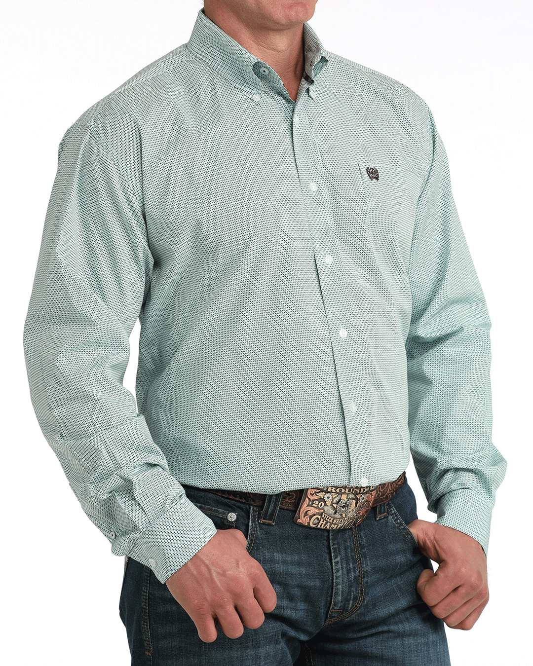 Men's Classic Fit Button-Down Western Shirt